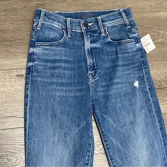 Mother Anthropologie Hustler Ankle Fray Jeans Can’t Stop Staring Sz 24 NEW. - Picture 6 of 14